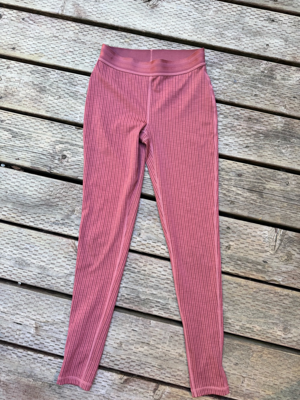 Prana Two-Tone Active Leggings in burnt orange berry